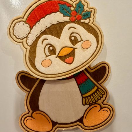 Hand-Painted Swinging Wooden Christmas Fridge Magnets – 5 Characters