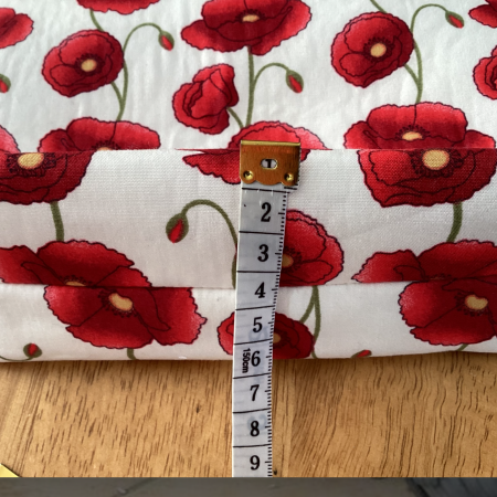 Stunning Red/White Cotton Poppy Print Handmade, Zipped, Lined, Make Up/Cosmetic/Wash Bag