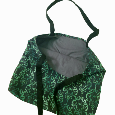 Halloween Spooky Green Spider Gothic Print Tote Bag