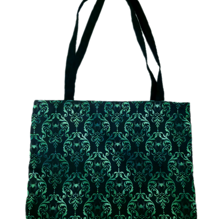 Halloween Spooky Green Spider Gothic Print Tote Bag