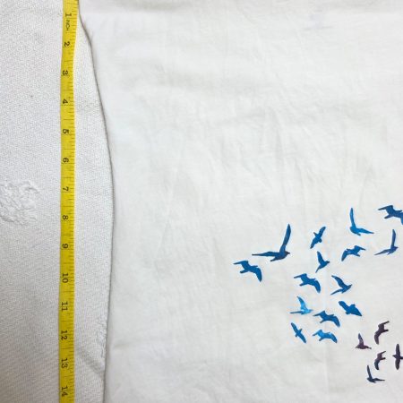 White Cotton Cami Vest with Hand Painted Birds