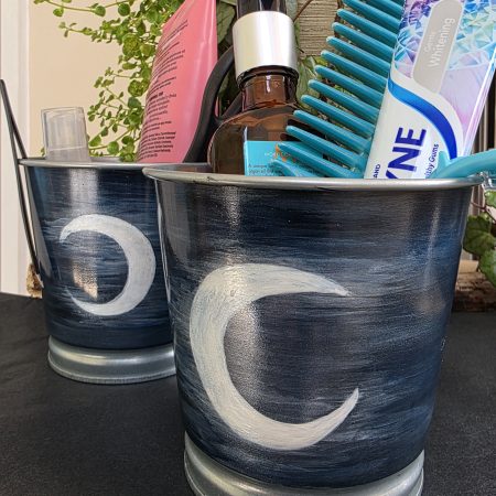Hand painted 10cm Metal Pots