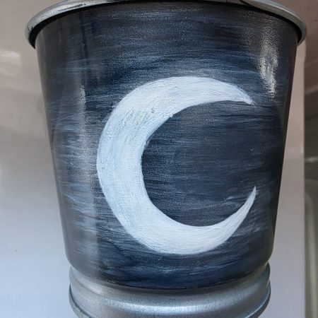 Hand painted 10cm Metal Pots