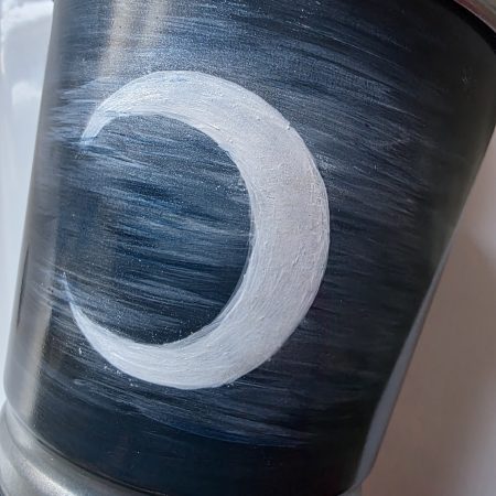 Hand painted 10cm Metal Pots