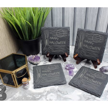 Happy Halloween Slate Coaster Set of 4