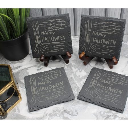 Happy Halloween Slate Coaster Set of 4