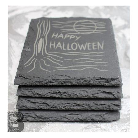 Happy Halloween Slate Coaster Set of 4