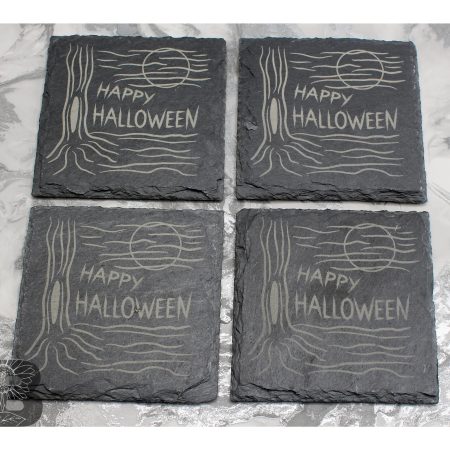 Happy Halloween Slate Coaster Set of 4