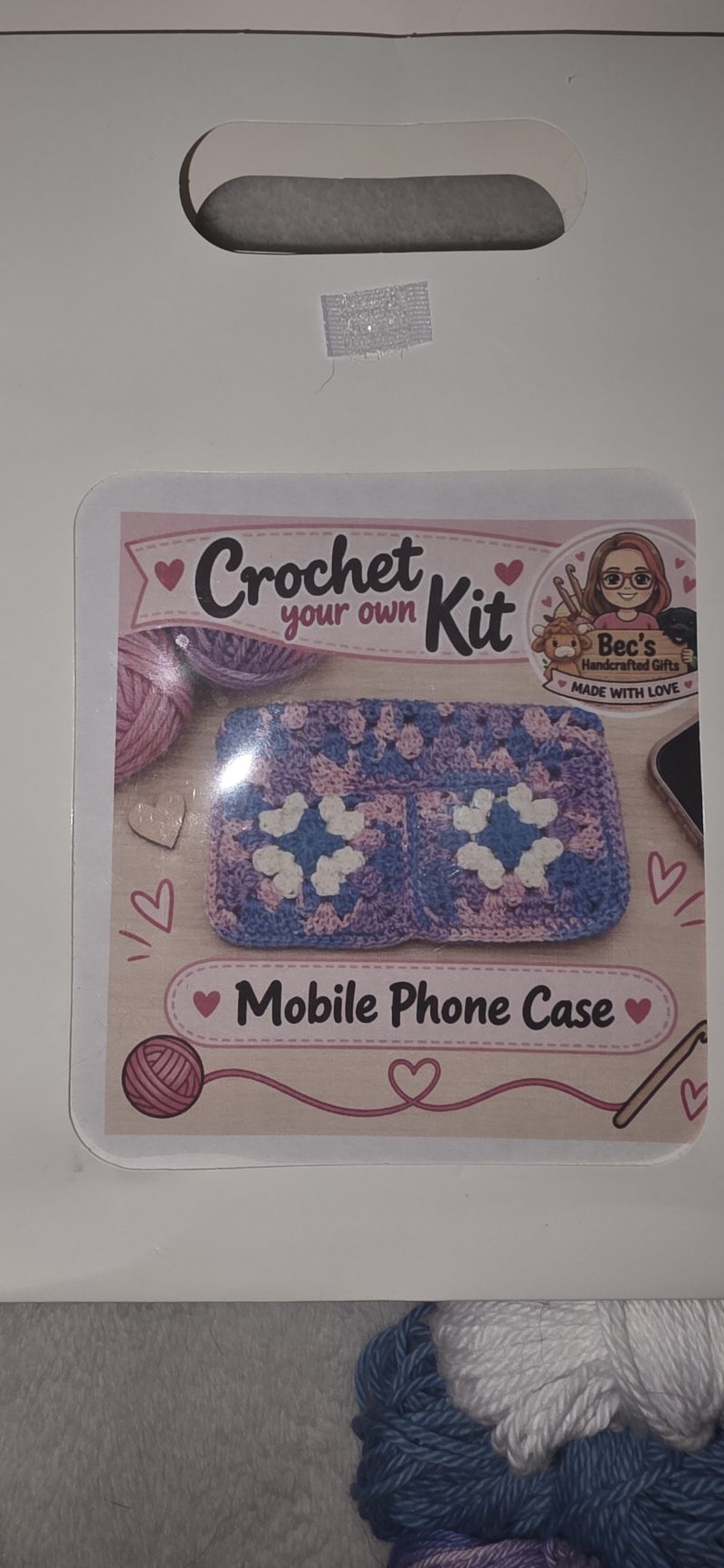 Crochet Your Own - Crochet Phone Case Kit with Hook and Yarn
