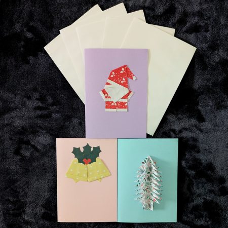 Handmade Origami Christmas Card – 1pc, 5pcs, 10pcs