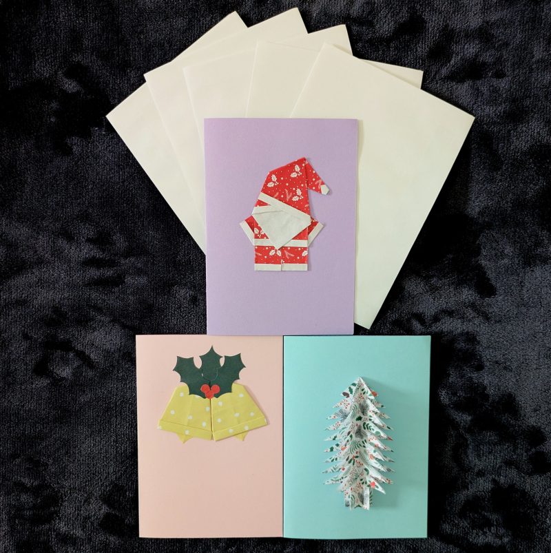 Handmade Origami Christmas Card – 1pc, 5pcs, 10pcs