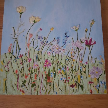 WildFlowers Canvas Plaster Picture