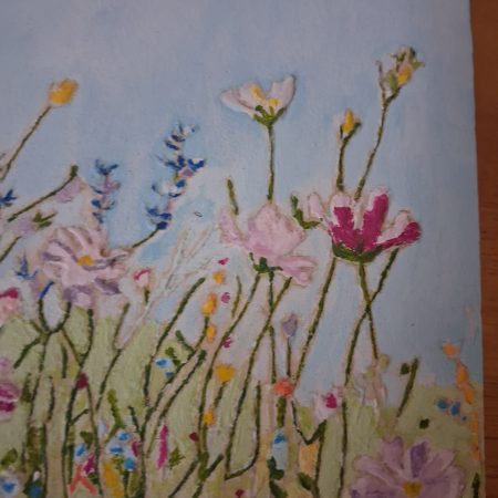 WildFlowers Canvas Plaster Picture