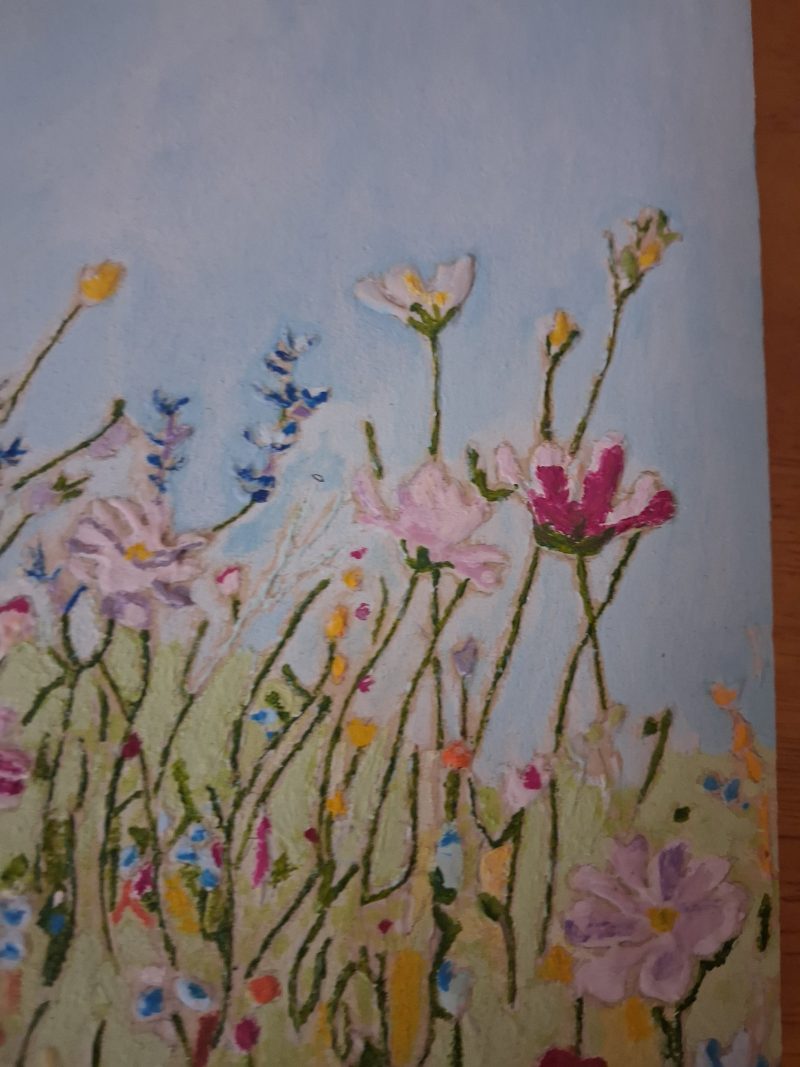 WildFlowers Canvas Plaster Picture