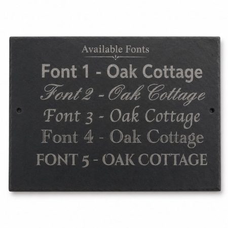 Personalised Natural Slate House Sign, Custom Door Number Plaque