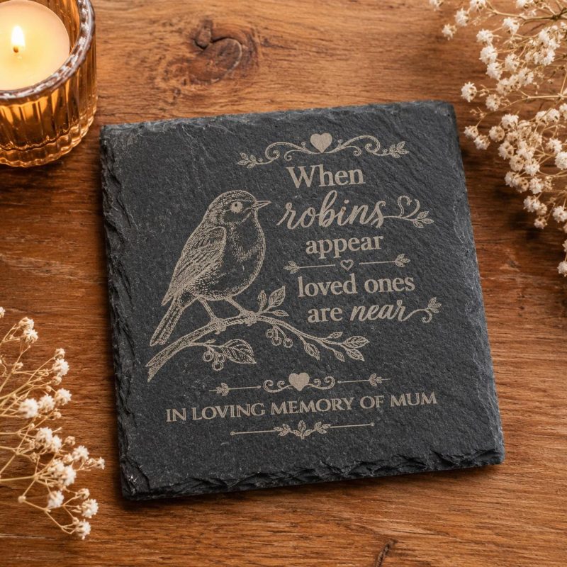 When Robins Appear Memorial Gift, Personalised Remembrance Keepsake