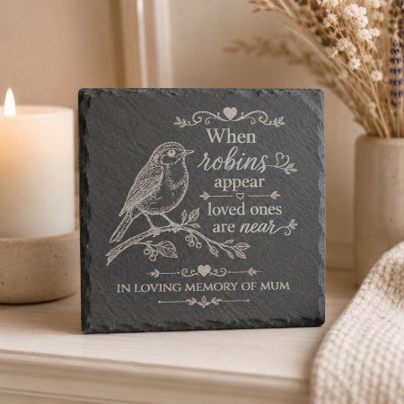 When Robins Appear Memorial Gift, Personalised Remembrance Keepsake