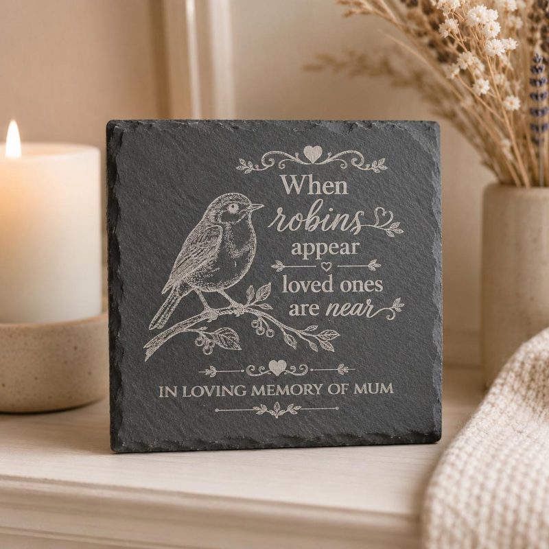 When Robins Appear Memorial Gift, Personalised Remembrance Keepsake