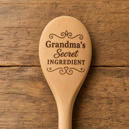 Personalised Spoon, Engraved Wooden Baking Spoon, Custom Kitchen Gift