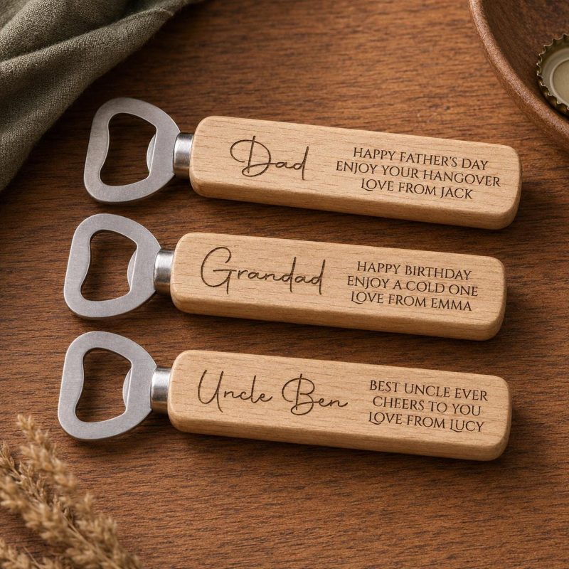 Bottle Opener Gift, Personalised Message, Dad Birthday, Father’s Day