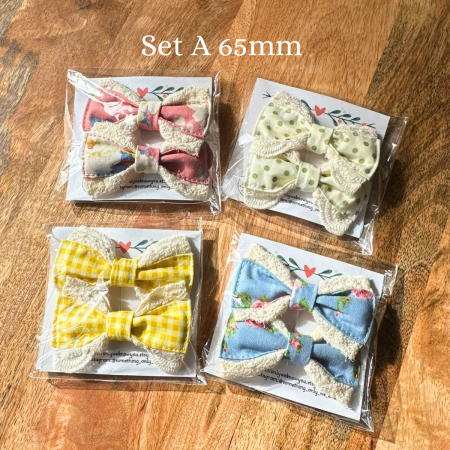 Handmade Hair Clips 65mm Bundle for Girls