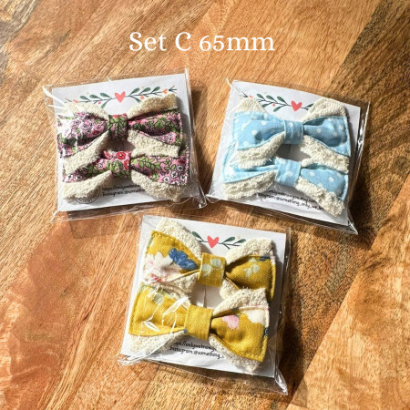 Handmade Hair Clips 65mm Bundle for Girls