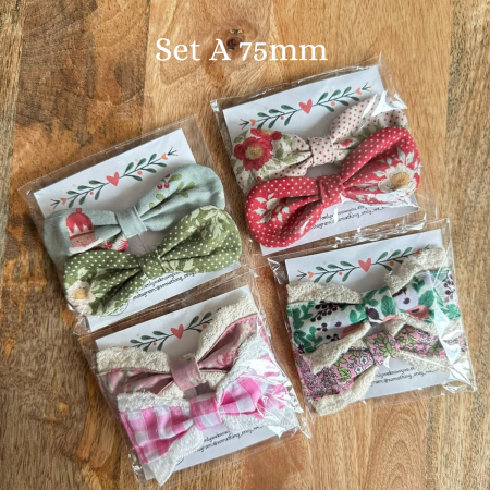 Handmade Hair Clips 75MM Bundle for Girls
