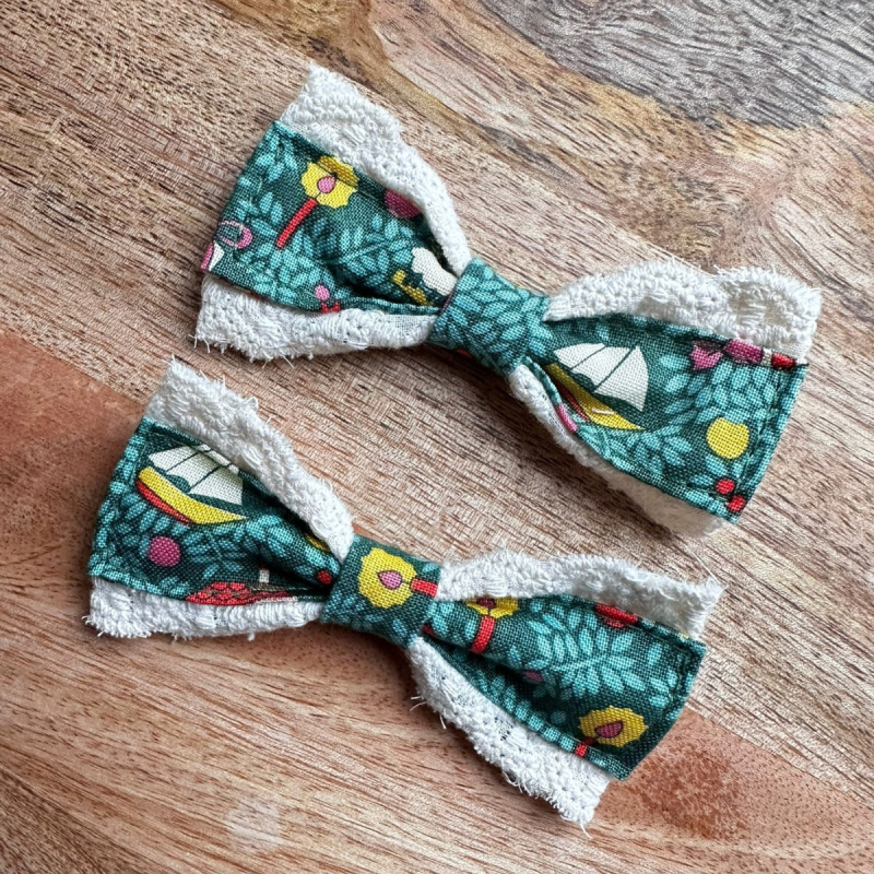 Handmade Hair Clips 75MM Bundle for Girls