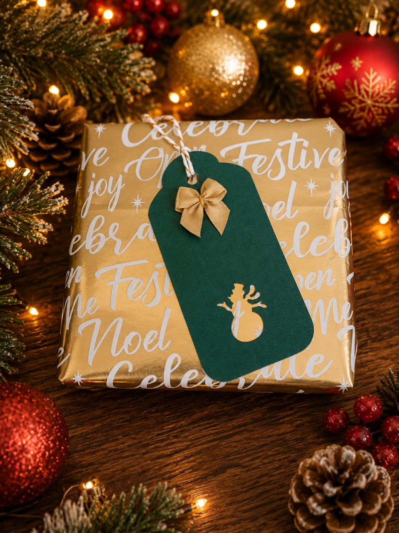 Handmade Christmas Gift Tags, Set of 6 in 3 Different Designs