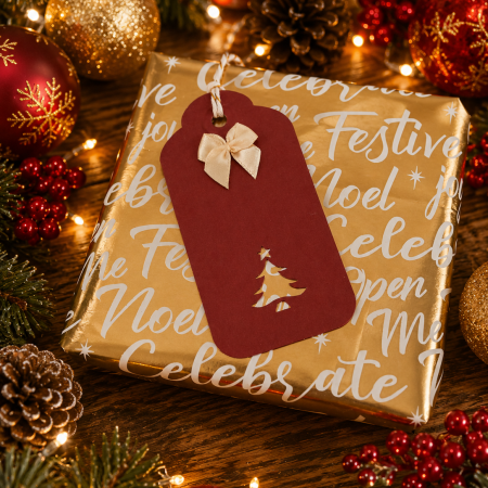 Handmade Christmas Gift Tags, Set of 6 in 3 Different Designs