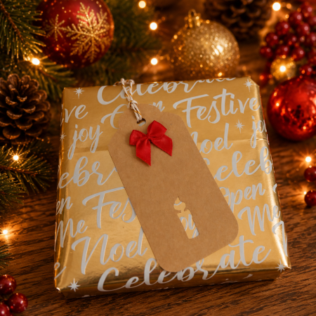 Handmade Christmas Gift Tags, Set of 6 in 3 Different Designs