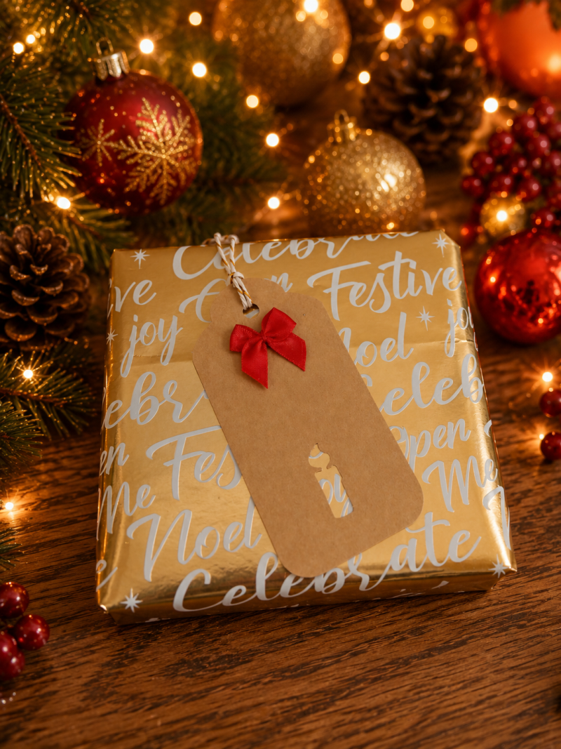 Handmade Christmas Gift Tags, Set of 6 in 3 Different Designs