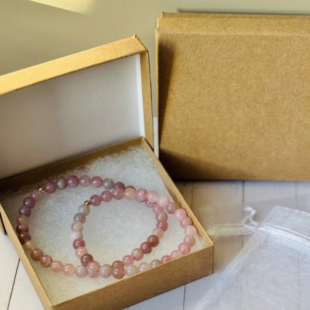 Lavender Rose Quartz Crystal Bracelet