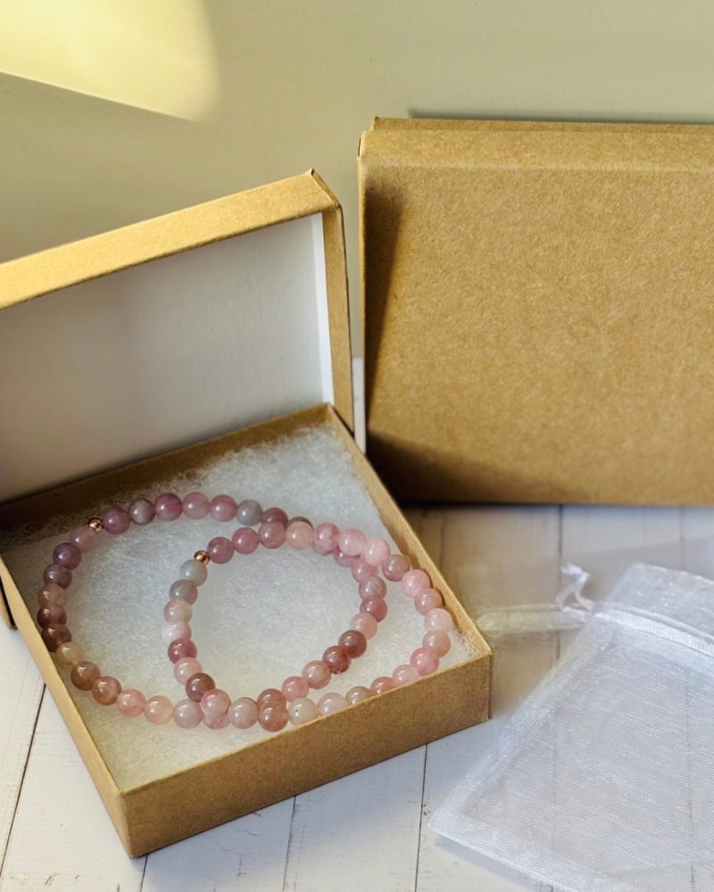 Lavender Rose Quartz Crystal Bracelet