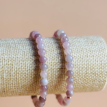 Lavender Rose Quartz Crystal Bracelet