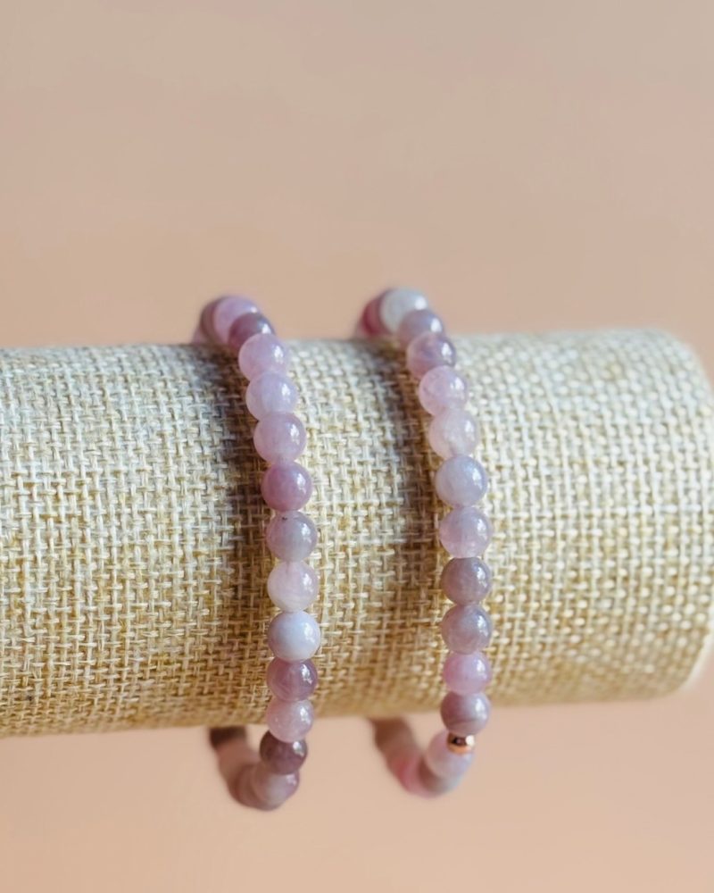 Lavender Rose Quartz Crystal Bracelet