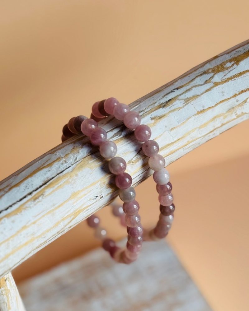 Lavender Rose Quartz Crystal Bracelet