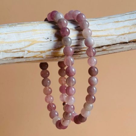 Lavender Rose Quartz Crystal Bracelet