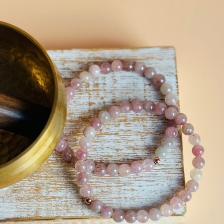 Lavender Rose Quartz Crystal Bracelet