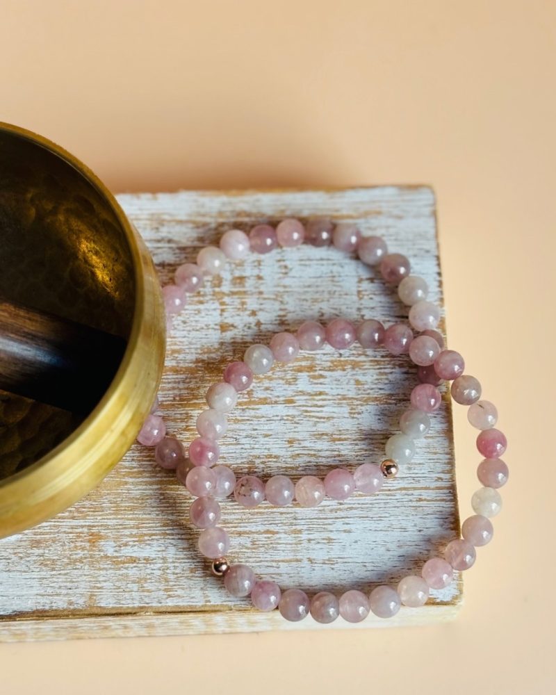 Lavender Rose Quartz Crystal Bracelet