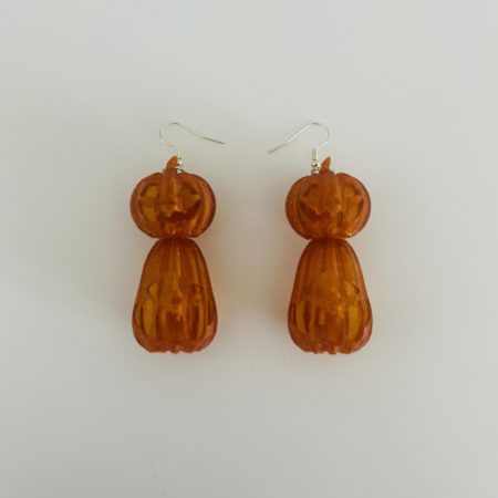 Handmade Halloween Spooky Pumpkin Earrings