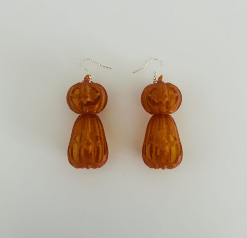 Handmade Halloween Spooky Pumpkin Earrings