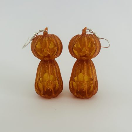 Handmade Halloween Spooky Pumpkin Earrings