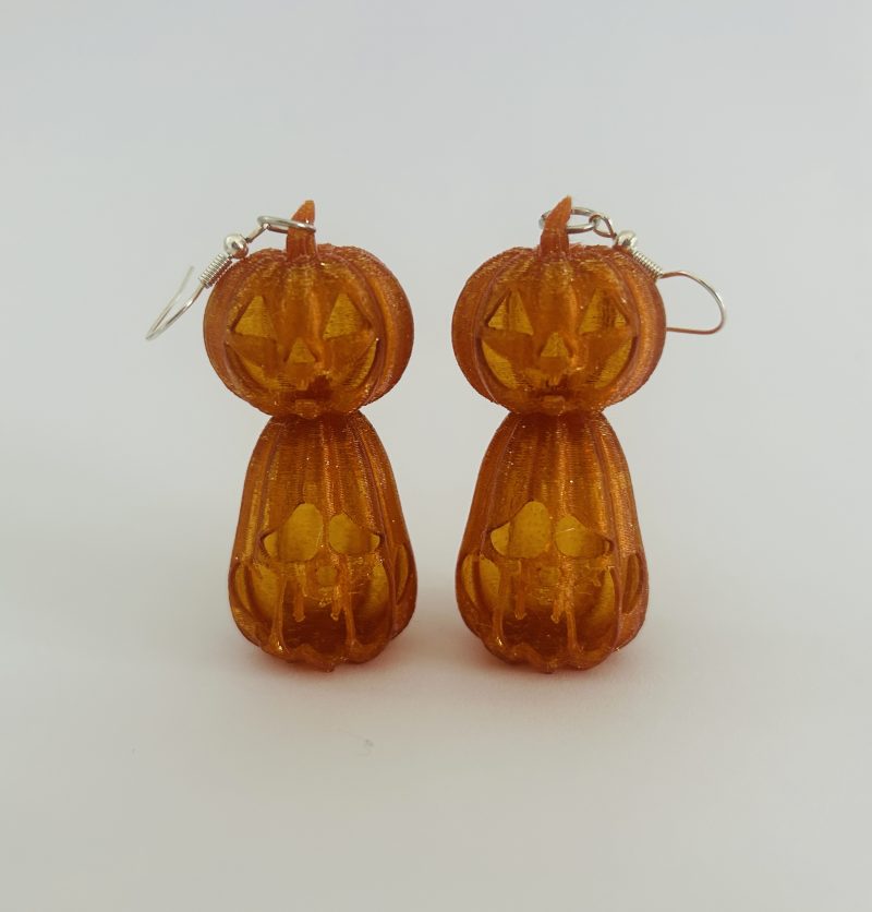 Handmade Halloween Spooky Pumpkin Earrings