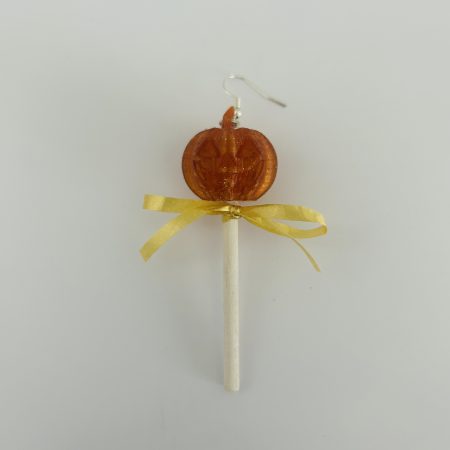 Handmade Halloween Pumpkin Lollipop Earrings