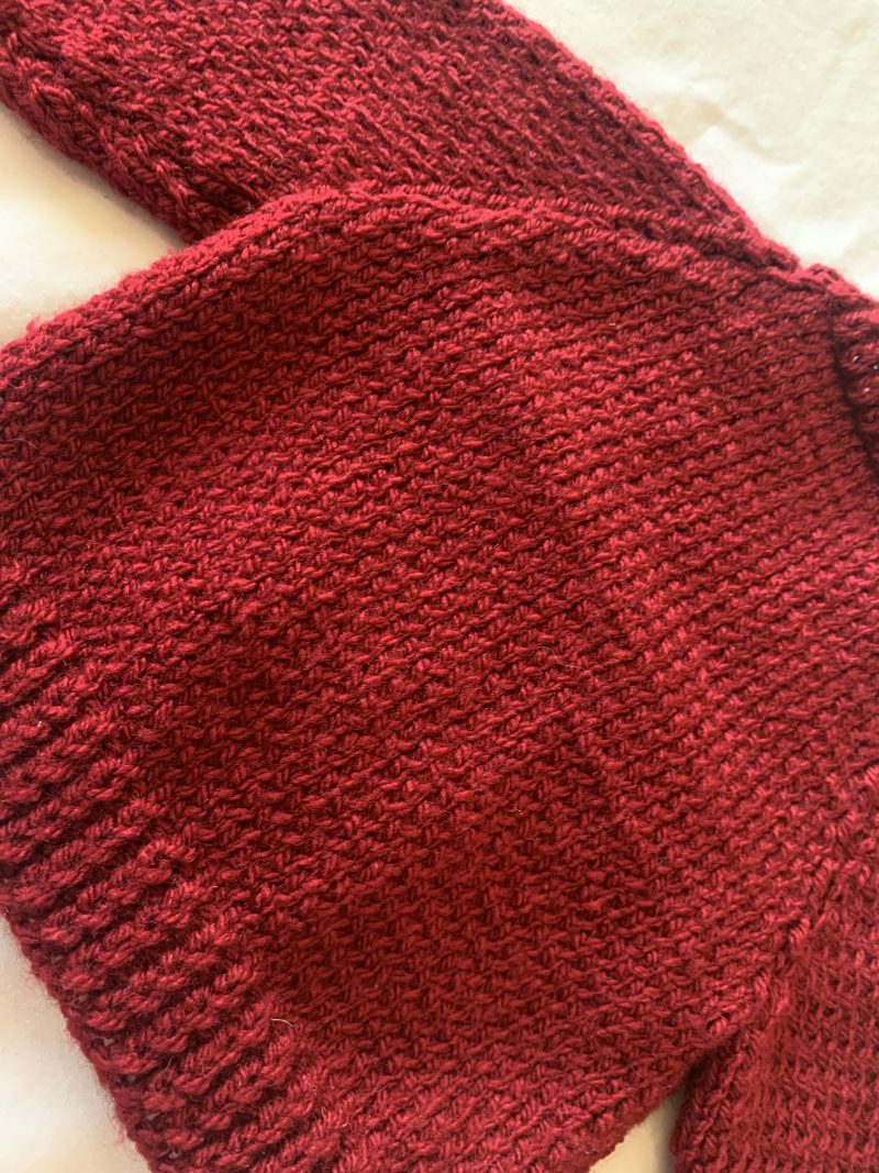 Red Christmas cardigan for Reborn doll baby doll