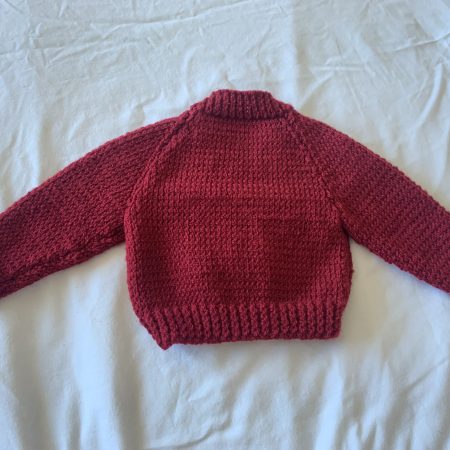 Red Christmas cardigan for Reborn doll baby doll