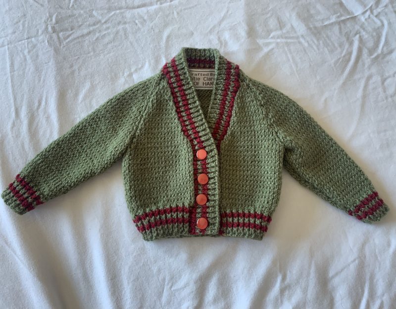 Prem Reborn doll red cardigan and hat