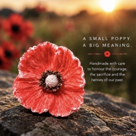 Handmade Poppy Car Decor – Remembrance Day Car Decor Vent Clip, Car Accessory