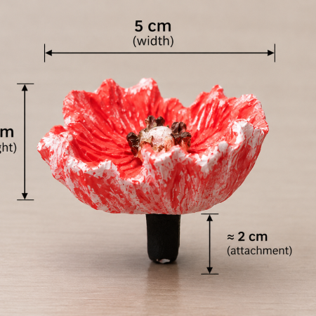 Handmade Poppy Car Decor – Remembrance Day Car Decor Vent Clip, Car Accessory
